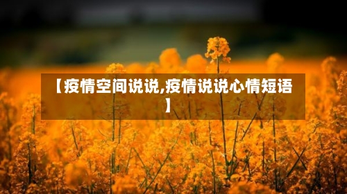 【疫情空间说说,疫情说说心情短语】-第3张图片
