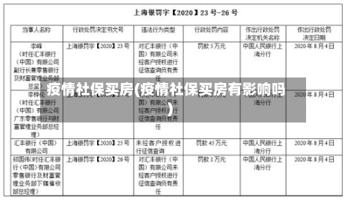 疫情社保买房(疫情社保买房有影响吗)-第2张图片