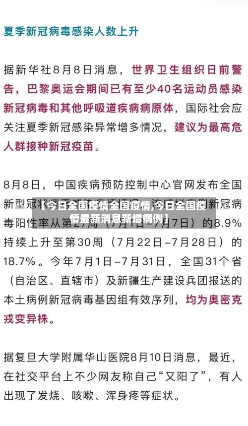 【今日全国疫情全国疫情,今日全国疫情最新消息新增病例】