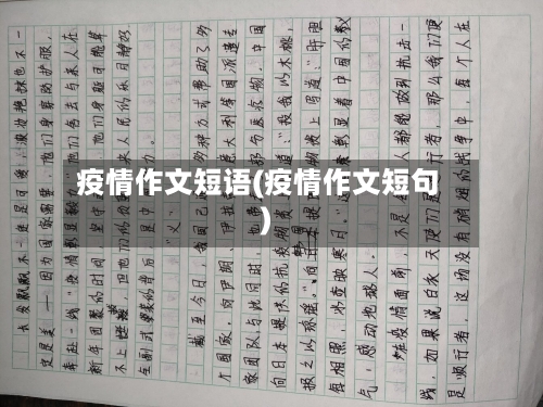 疫情作文短语(疫情作文短句)