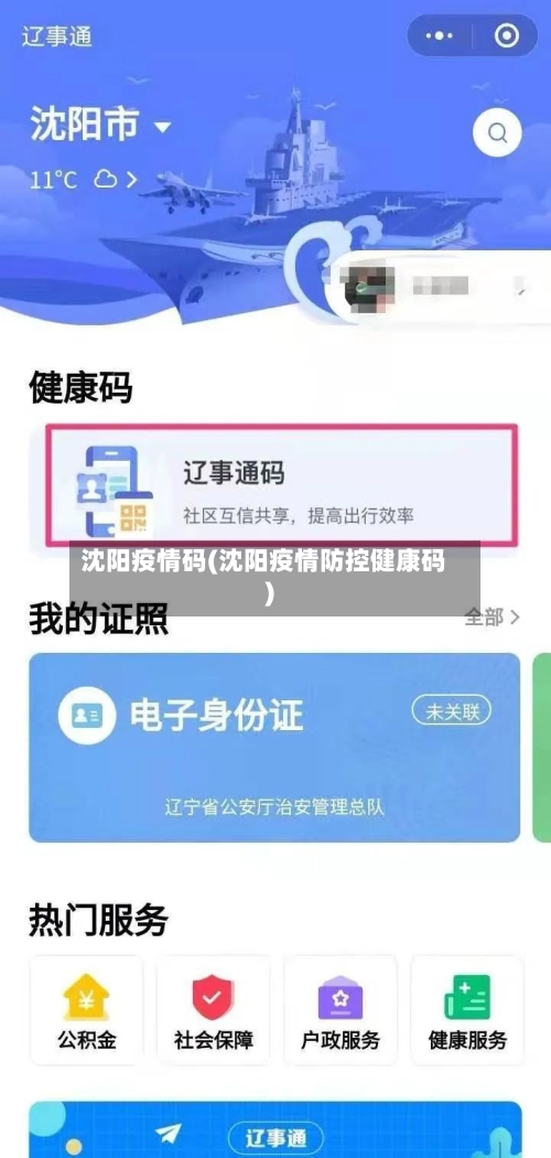 沈阳疫情码(沈阳疫情防控健康码)