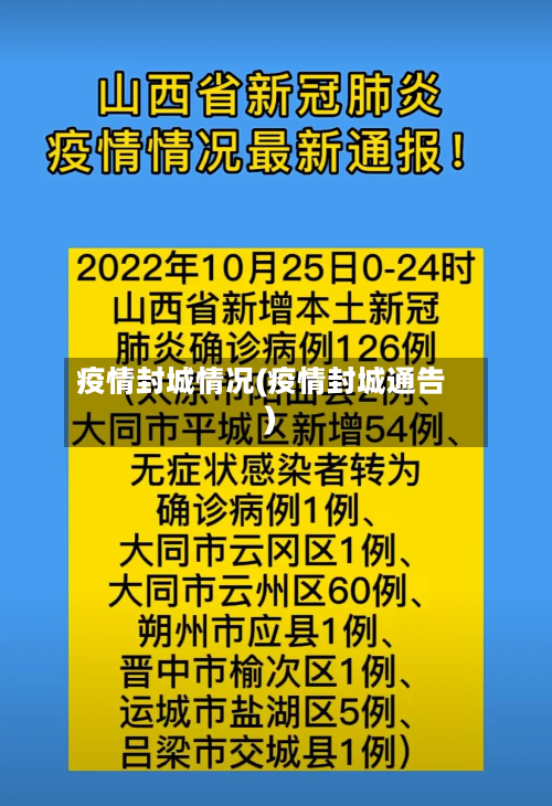 疫情封城情况(疫情封城通告)-第2张图片