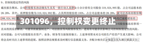 301096，控制权变更终止-第2张图片
